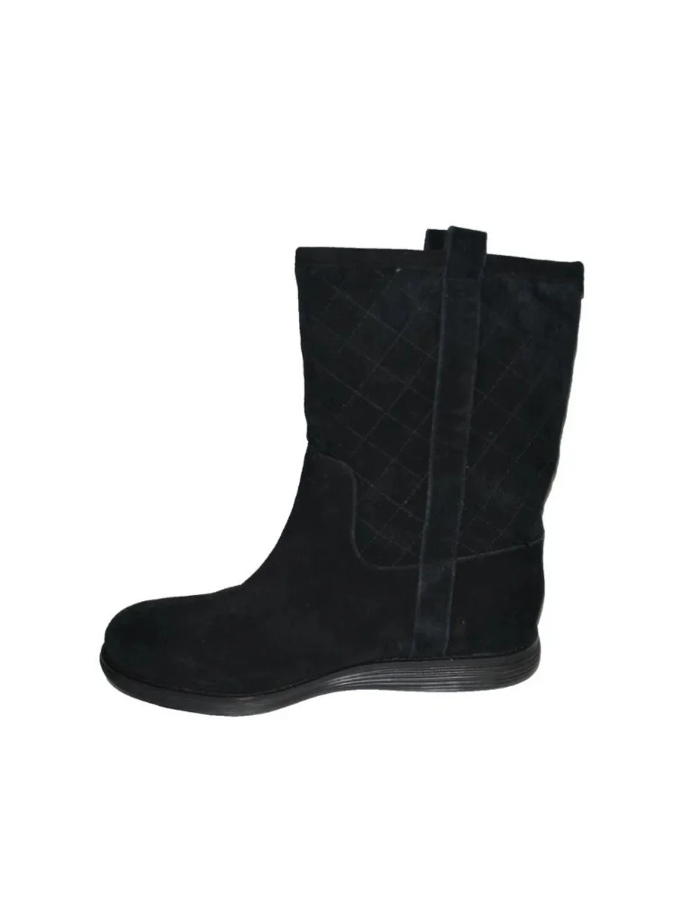 New Cole Haan Roper Grand Waterproof Boot Black Suede Sz 9.5 B W000929 DD23